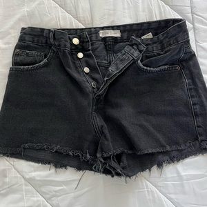 Zara Black Denim Shorts